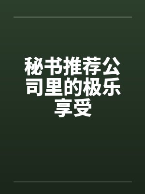 秘书推荐公司里的极乐享受笔趣阁无弹窗封面