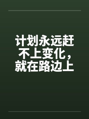 计划永远赶不上变化的说说句子封面