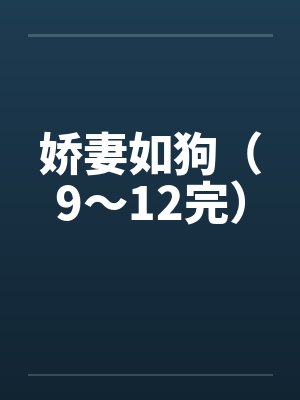 娇妻如狗（9～12完）笔趣阁无弹窗封面